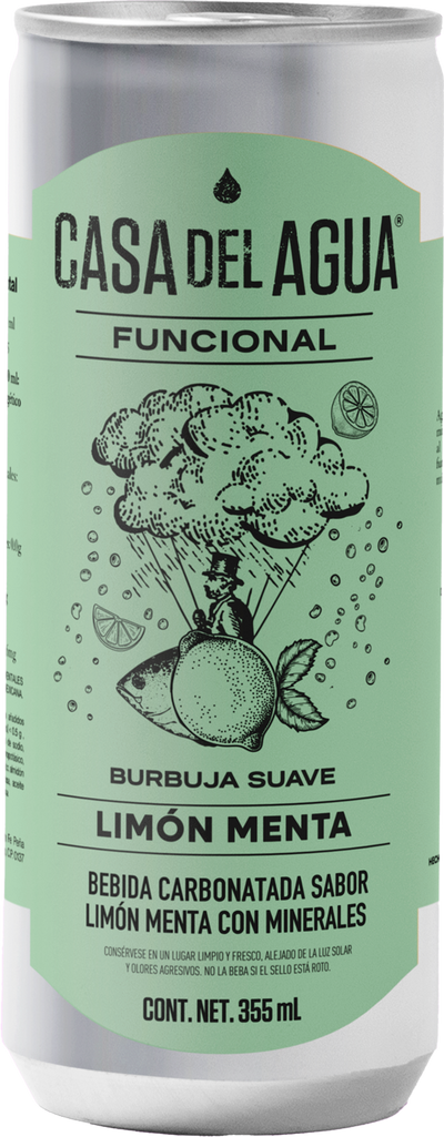 Agua Funcional Casa Del Agua Limon Menta Lata - 355 Ml