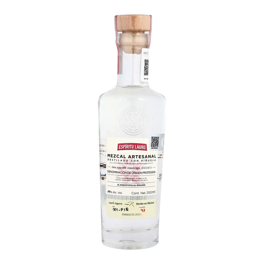 Mezcal Espiritu Lauro 100% Dest Con Piñuela - 200 Ml