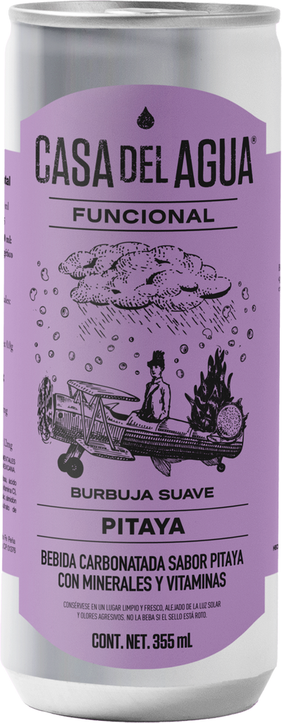 Agua Funcional Casa Del Agua Pitaya Lata - 355 Ml