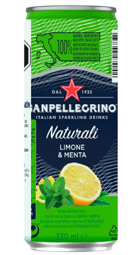 Agua Saborizada San Pellegrino Limone & Menta - 330 Ml